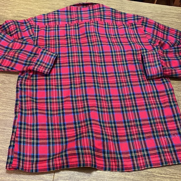 Claybrooke Outdoors Vintage Size L Red Plaid Flannel Shirt - Picture 6 of 7